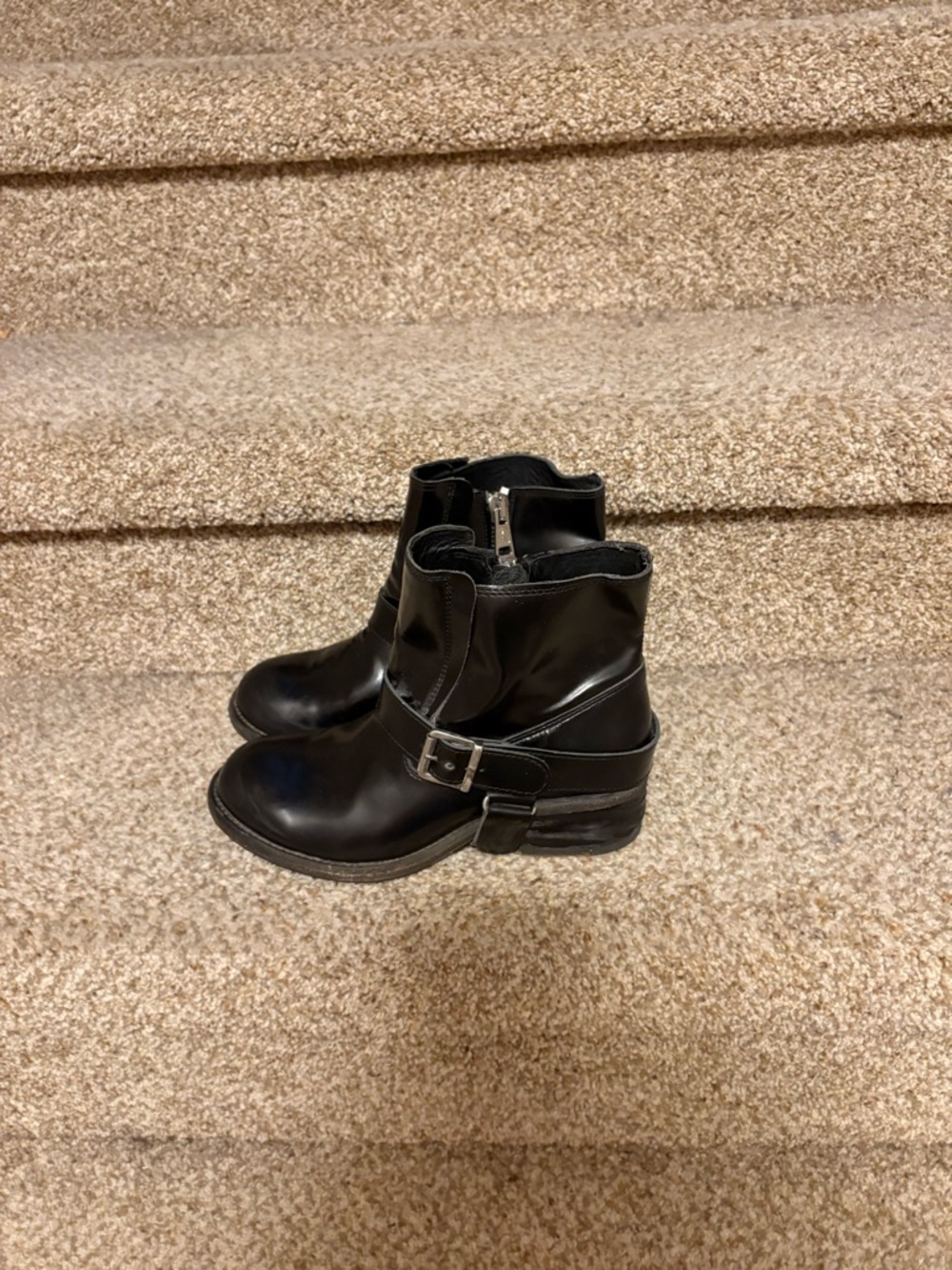 All Saints Black Women's Buckle Ankle Boots